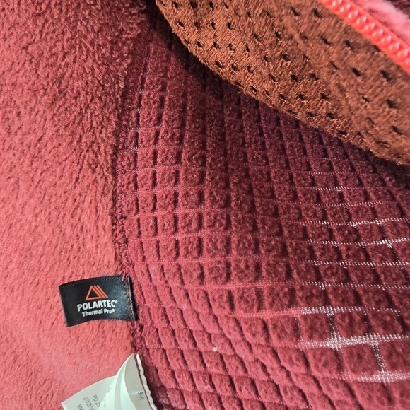Patagonia Jacket Womens Small Red Fleece Full Zip Micro Grid R2 Regulator - Picture 10 of 14